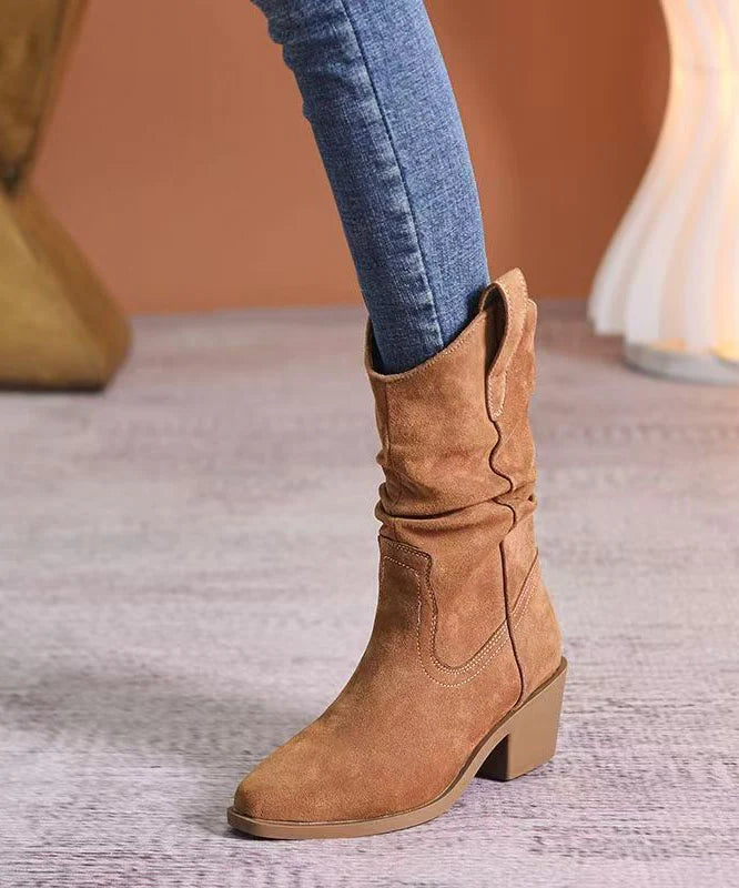 Bottes Femme à Bout Pointu et Talon Compensé 3