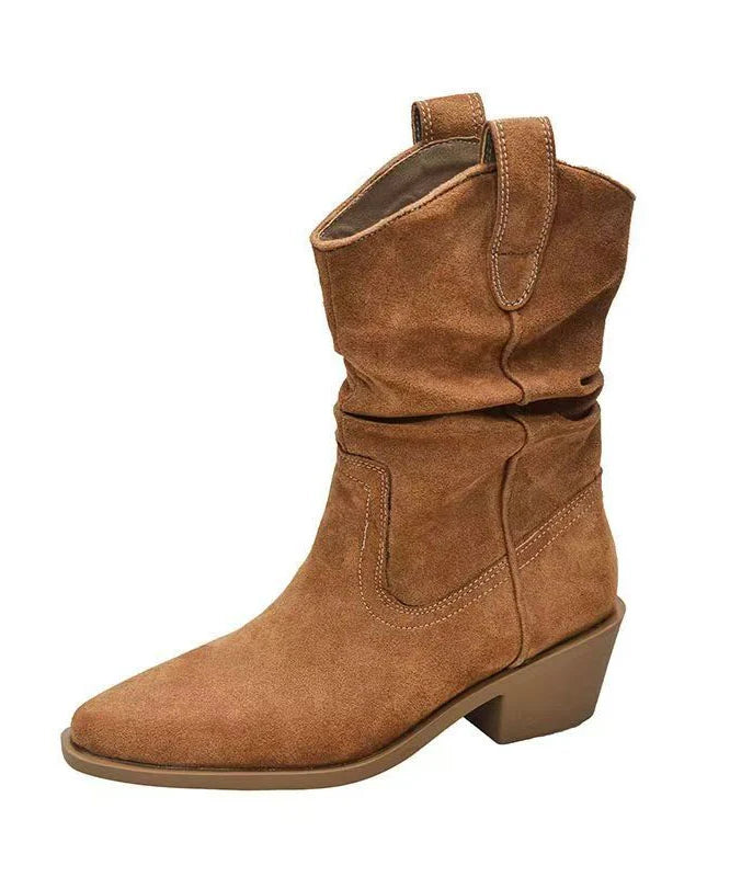 Bottes Femme à Bout Pointu et Talon Compensé 4