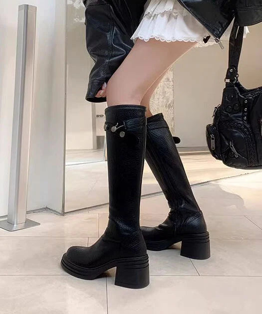 Bottes Femme à Semelle Épaisse Style Moderne 4