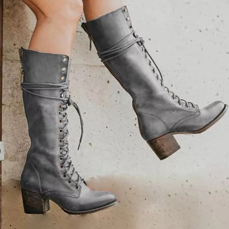Bottes Longues à Talon Épais pour Femmes 2