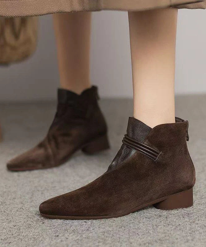 Bottines Femme Bout Pointu Style Chic 0