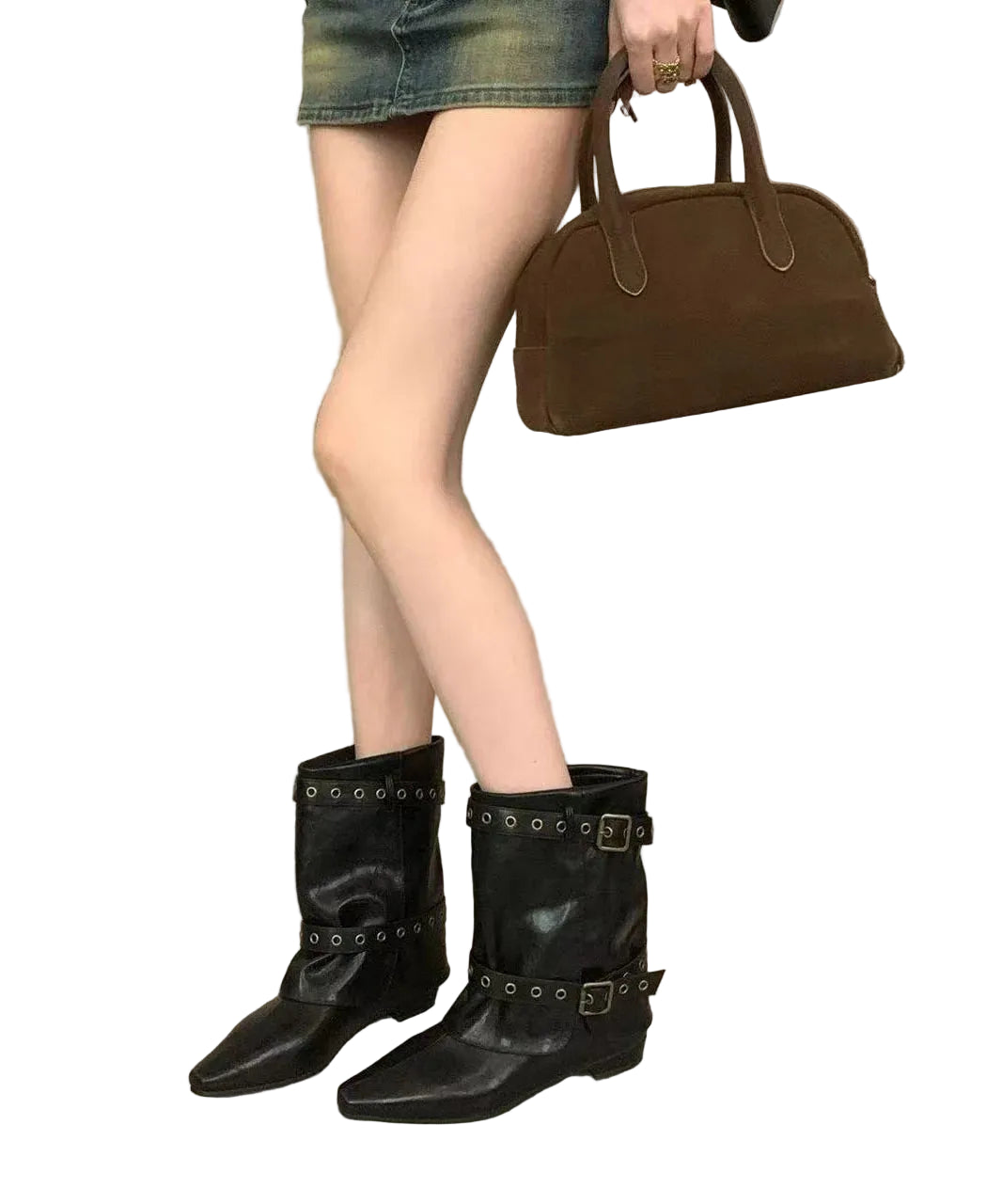 Bottines Femme Compensées Style Bohème à Bout Pointu 3
