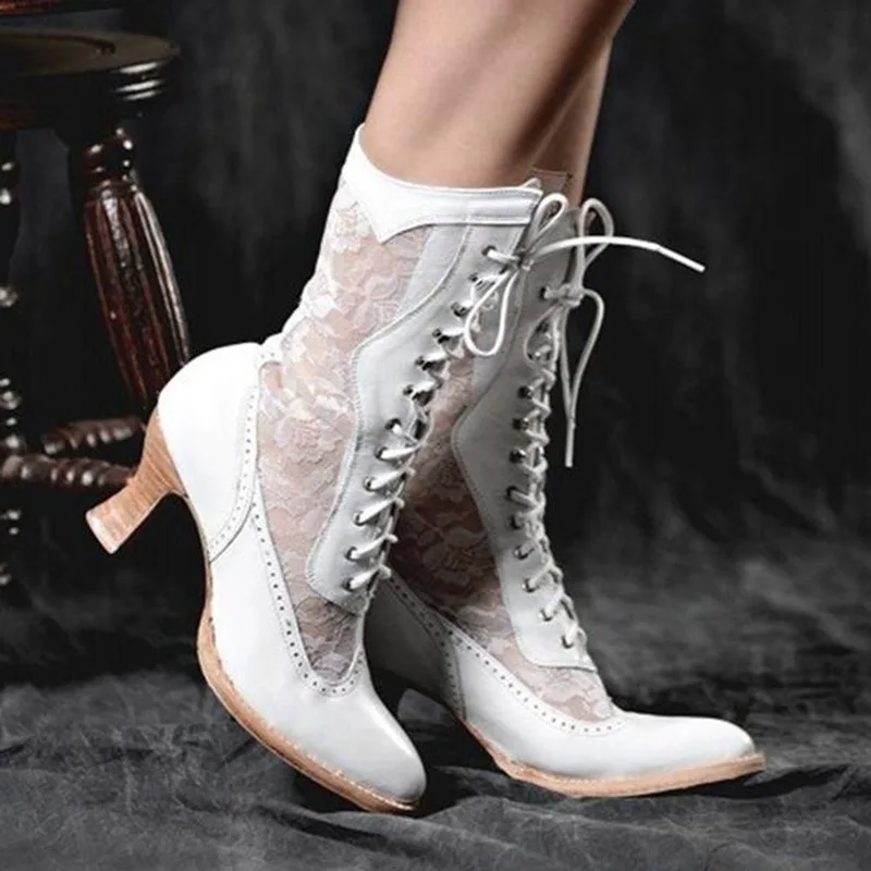Bottines Vintage pour Femmes Chic 0