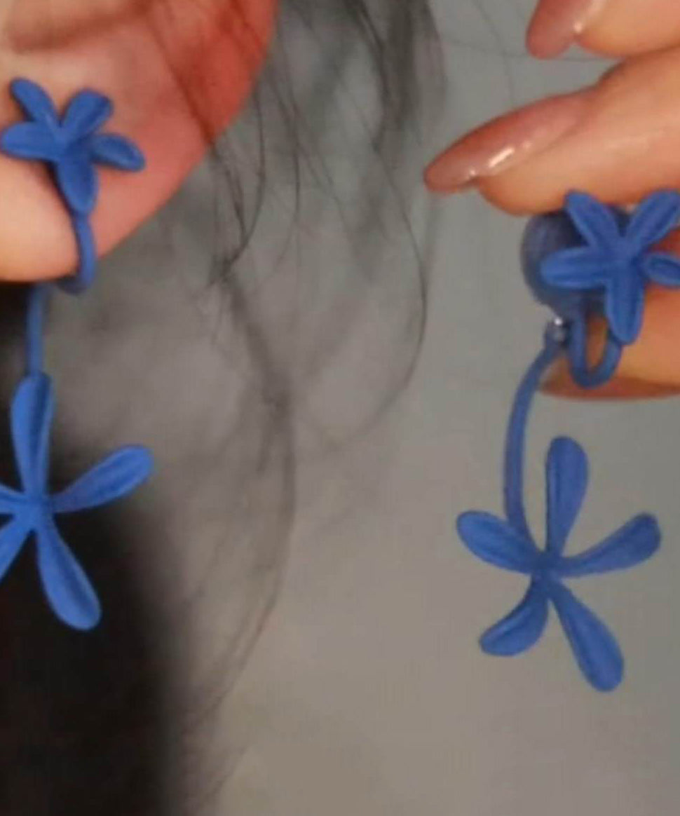 Boucles d'oreilles pendantes femme style gardénia 1