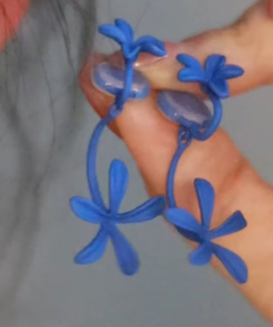 Boucles d'oreilles pendantes femme style gardénia 4