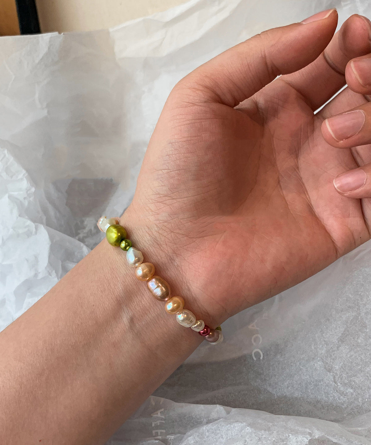 Bracelet Femme Perles Design Original Arc-en-Ciel 2