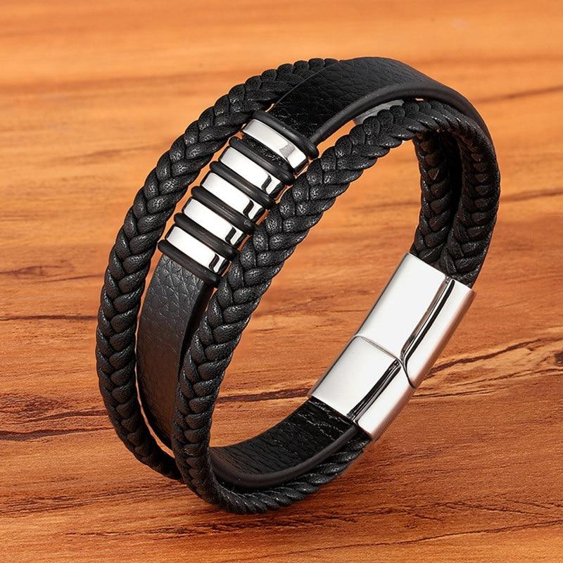 Bracelet en cuir pour homme - Accessoire intemporel et élégant 2