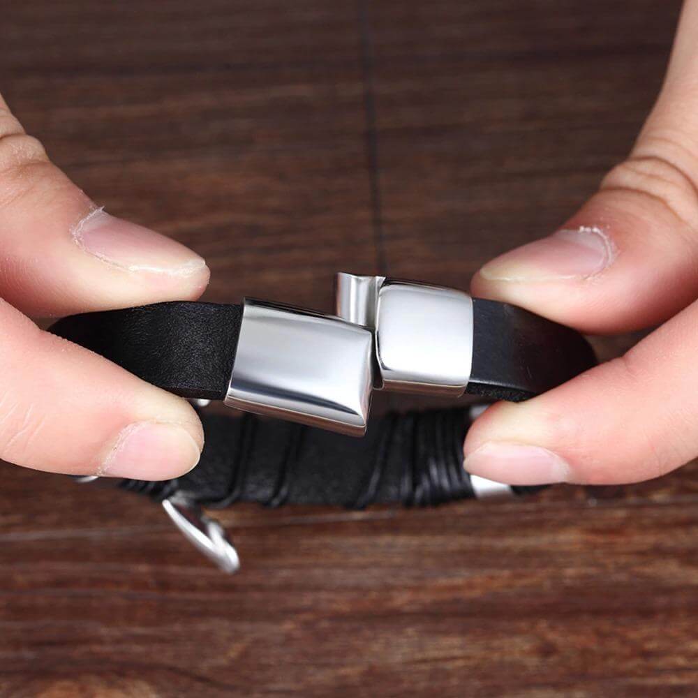 Bracelet en cuir pour homme - Accessoire intemporel et élégant 8