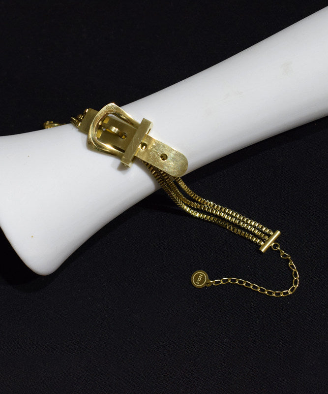 Bracelet pour femme à boucle dorée raffinée 2