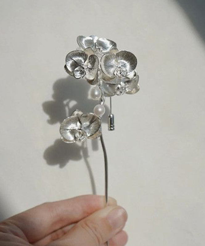 Broche Femme Style Rétro Perles Phalaenopsis 2