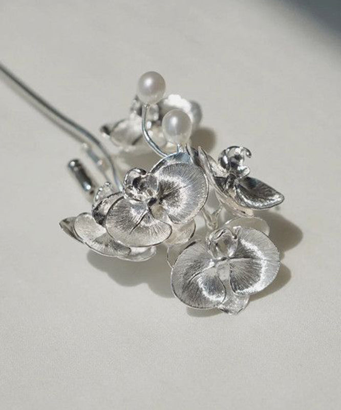 Broche Femme Style Rétro Perles Phalaenopsis 4