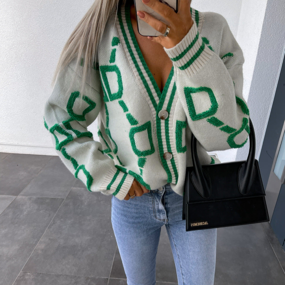 Cardigan Décontracté à Col en V 8
