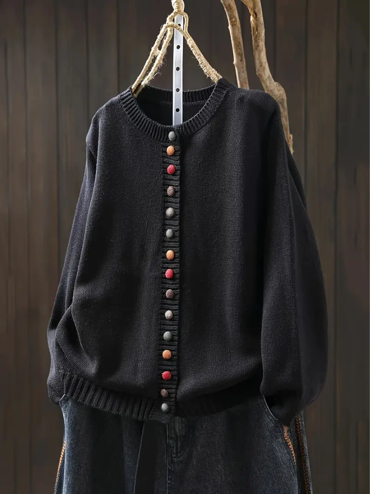 Cardigan Femme Ample avec Détails Élégants 4