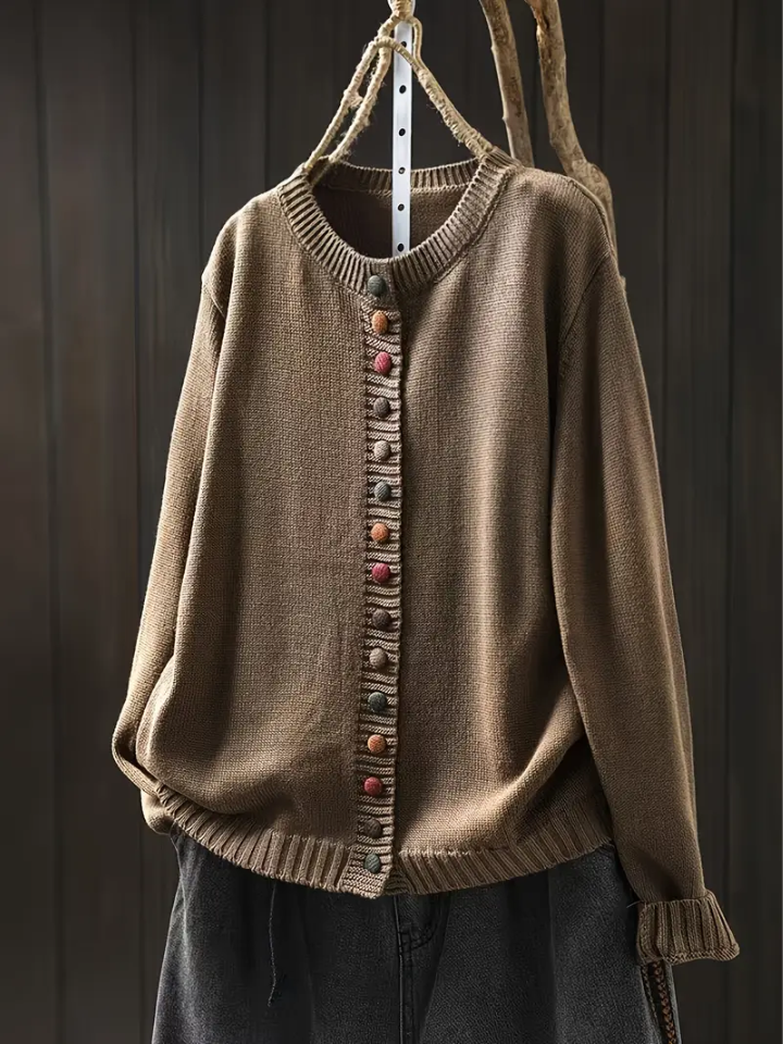 Cardigan Femme Ample avec Détails Élégants 7