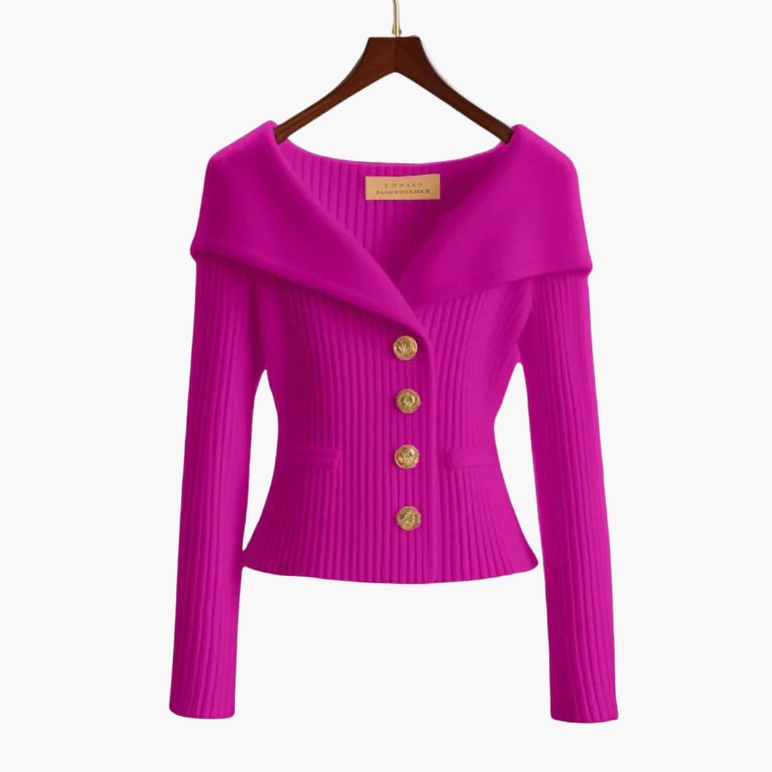 Cardigan Femme Boutonné Côtelé 5