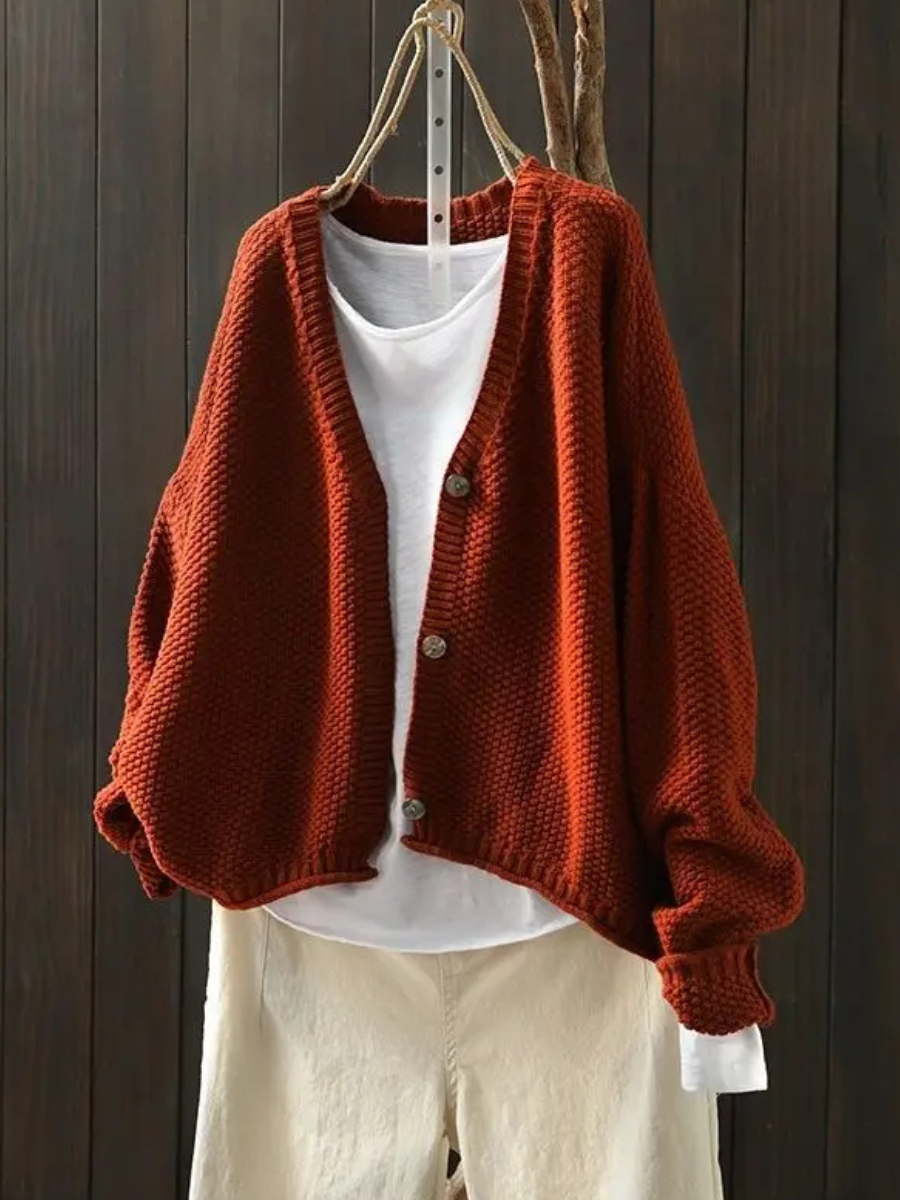 Cardigan Femme Décontracté Col en V 2