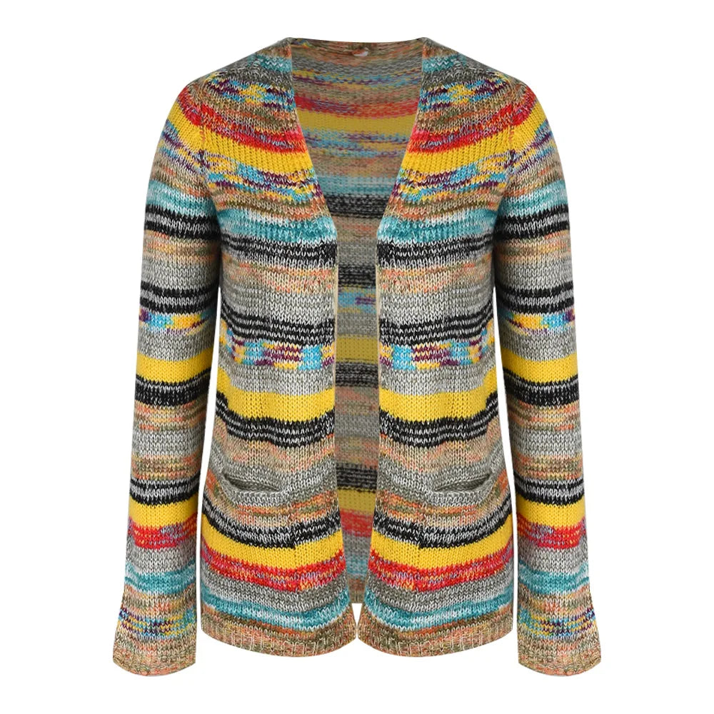 Cardigan Femme Décontracté Maille Tricotée 2