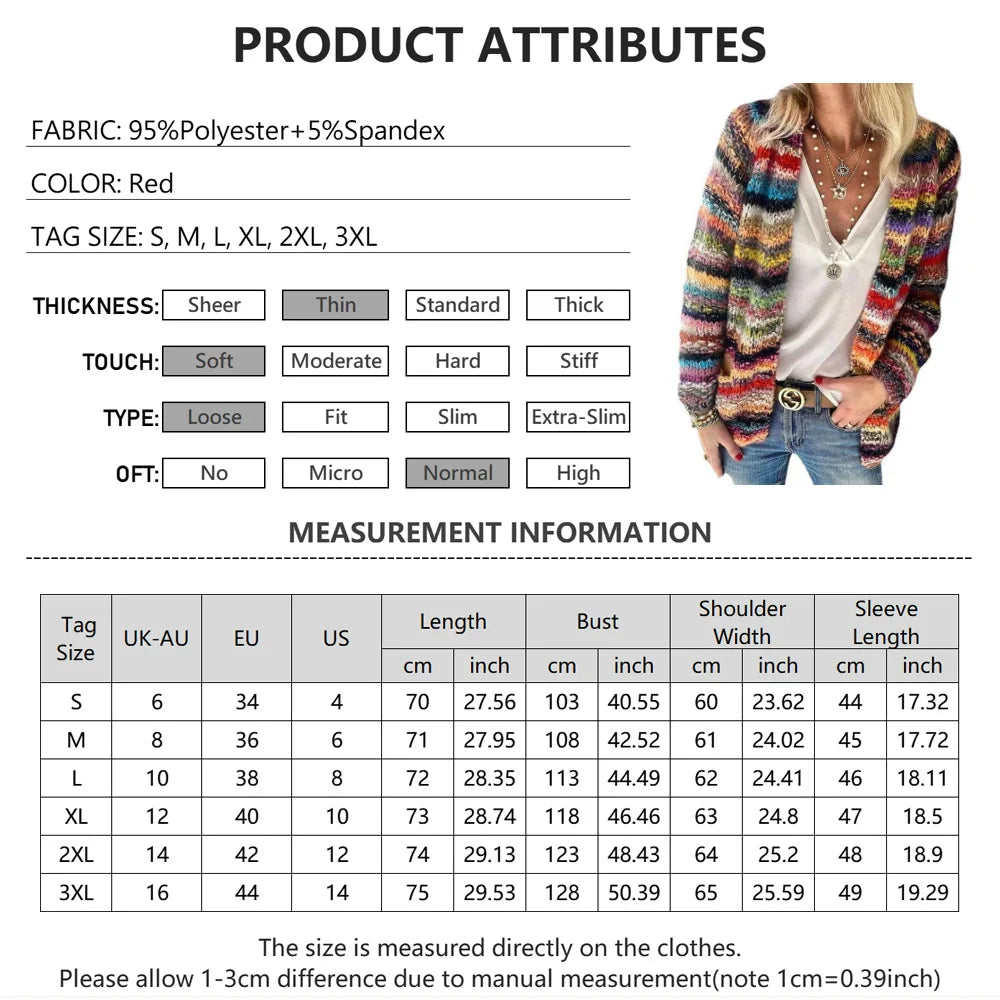 Cardigan Femme Décontracté Maille Tricotée 5