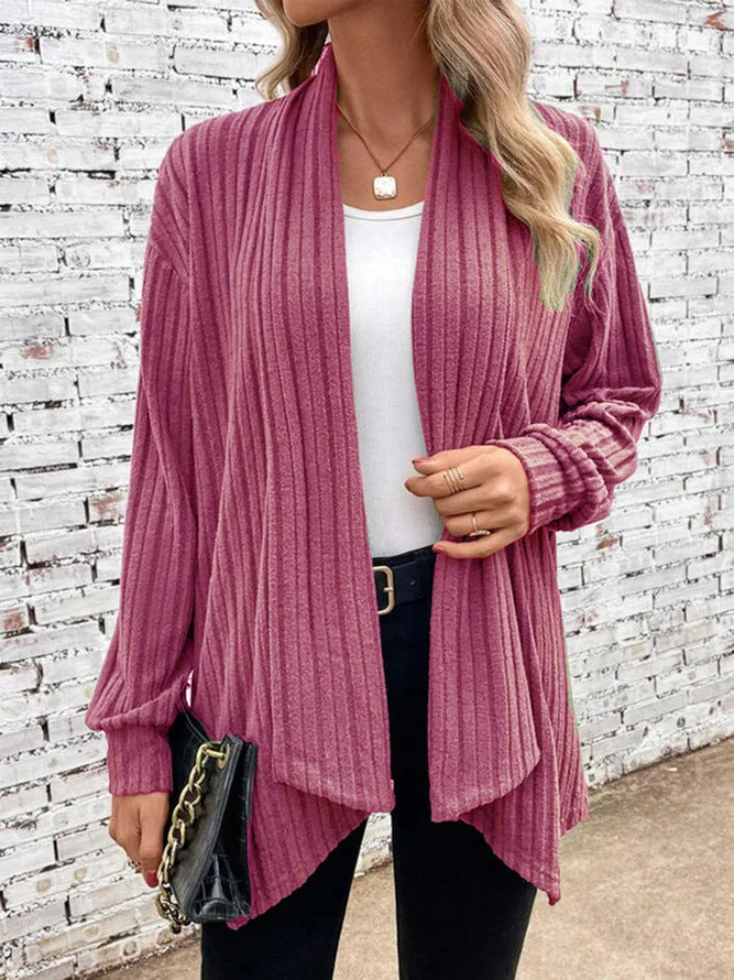 Cardigan Femme Drapé Style Décontracté 3