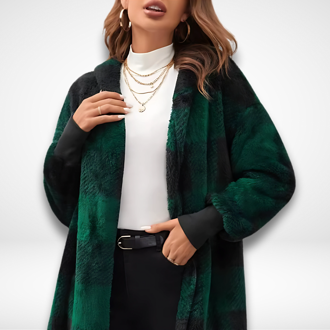 Cardigan Femme Imperméable à Motif Carreaux 1