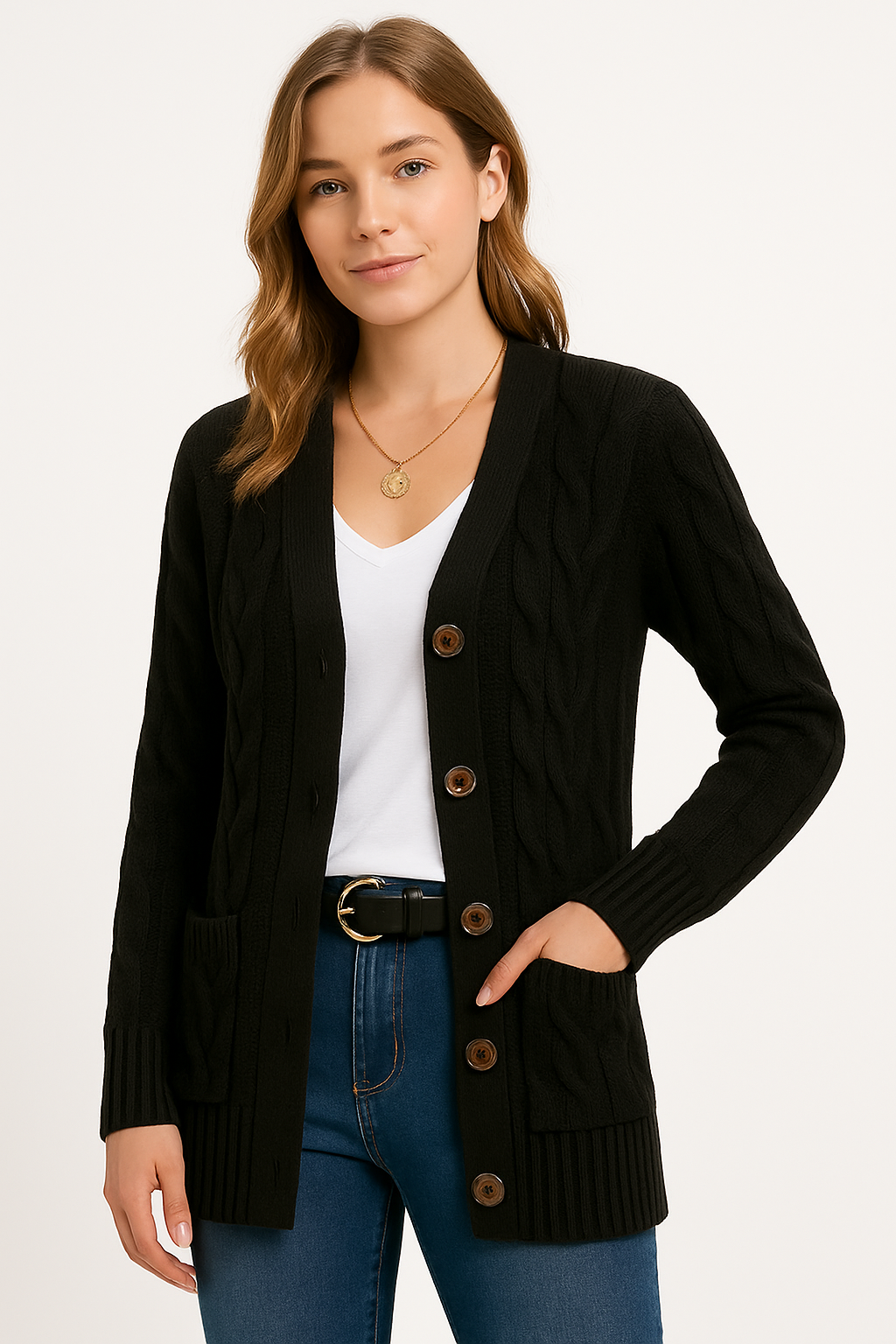 Cardigan Femme Torsadé Printemps 1