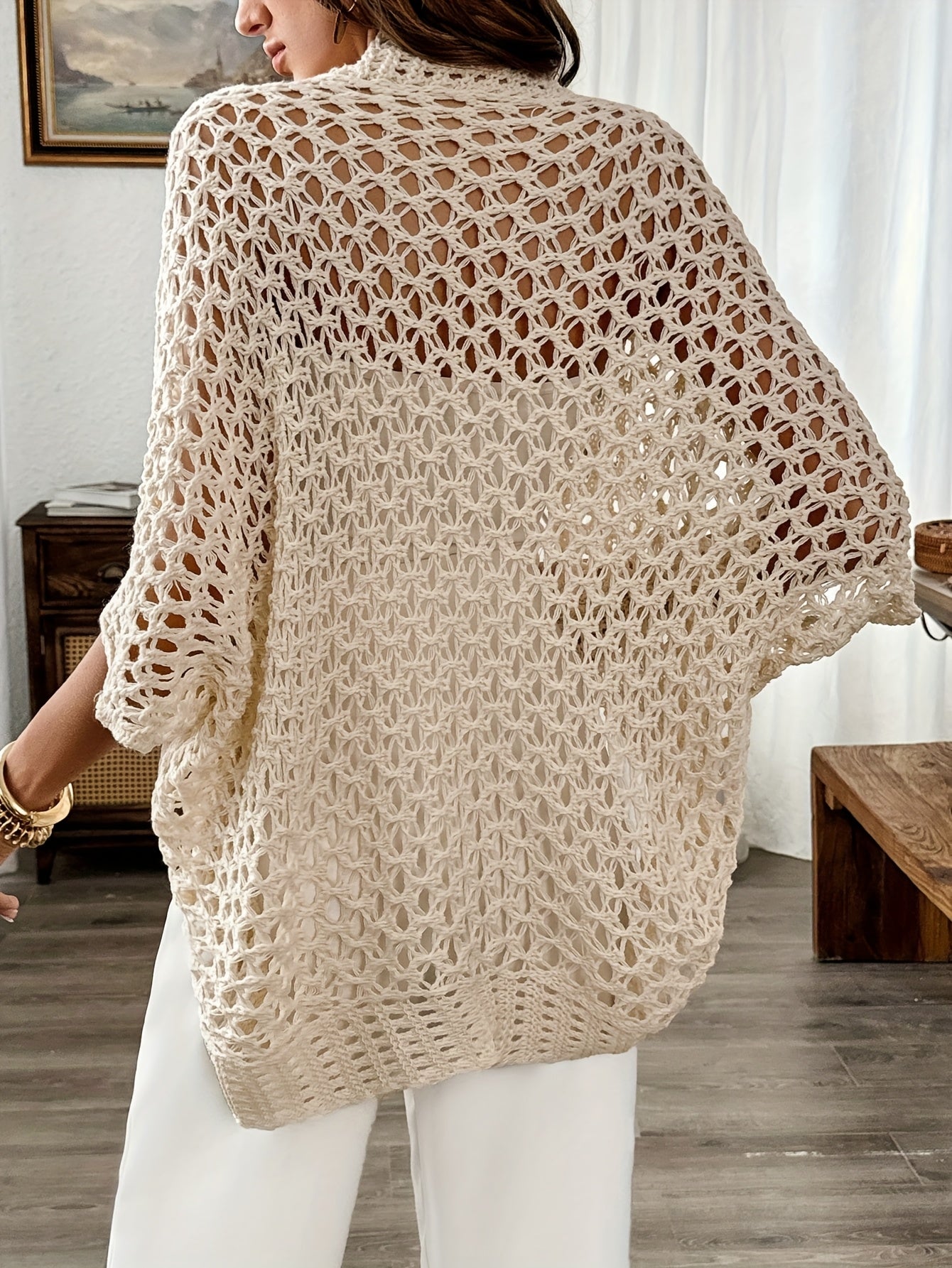 Cardigan Ouvert Drapé pour Femme Hiver 3