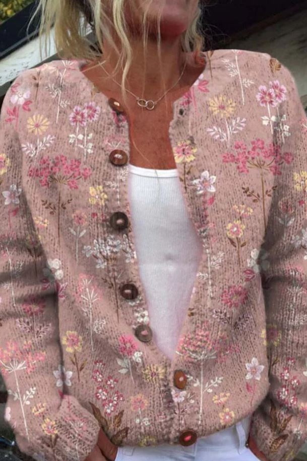 Cardigan fleuri pour femmes au style artistique 1