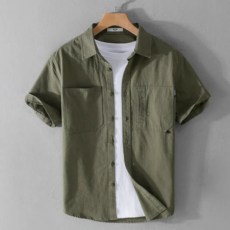 Chemise Homme Décontractée Coton Été 1