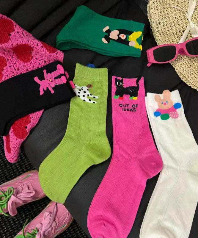 Chaussettes Femme Mi-Mollet Style Coréen Motif Original 2