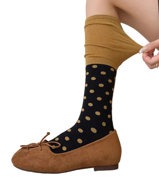Chaussettes Hautes Femme à Pois Style Japonais 3