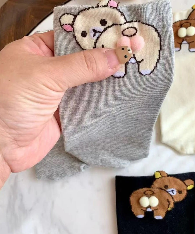 Chaussettes Mi-Mollet Femme Motif Dessin Animé 1