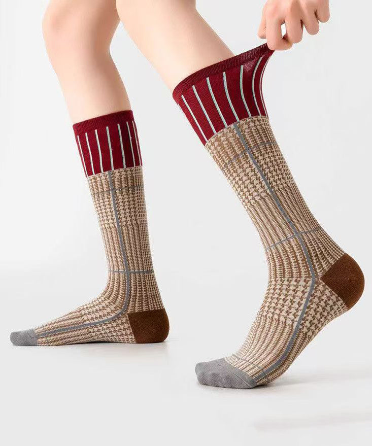 Chaussettes Mi-Mollet Rayées pour Femmes 1