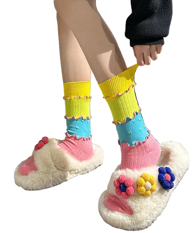 Chaussettes Mi-Mollet à Volants pour Femme 0
