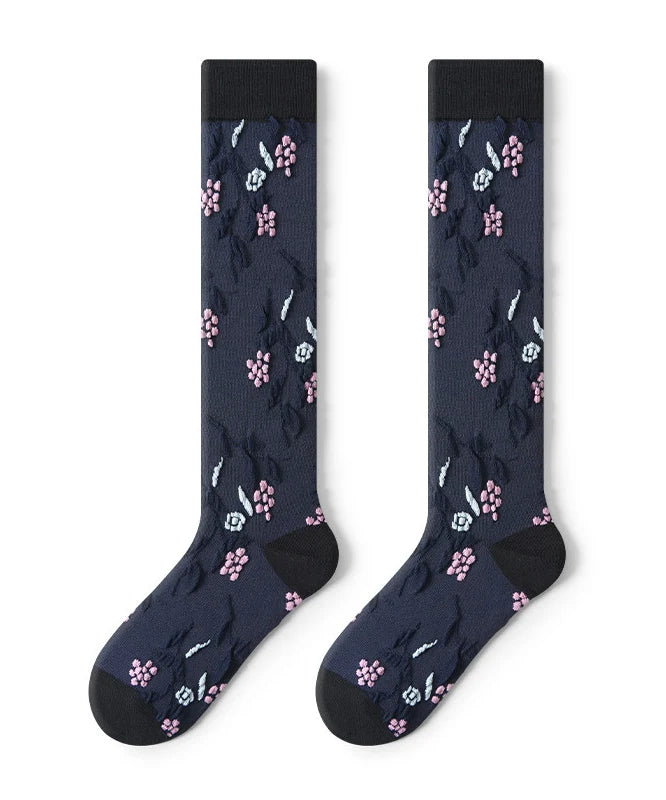 Chaussettes Pour Femme Mi-Mollet Patchwork Confortables 4