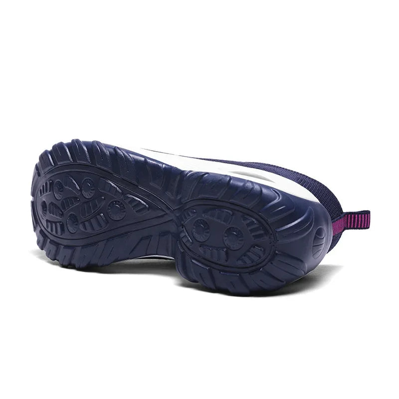 Chaussures Casual Femme à Semelle Épaisse en Tricot avec Coussin d'Air 4