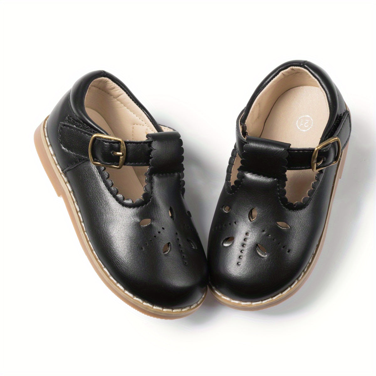 Chaussures Plates Filles Vintage Cuir Souple 0