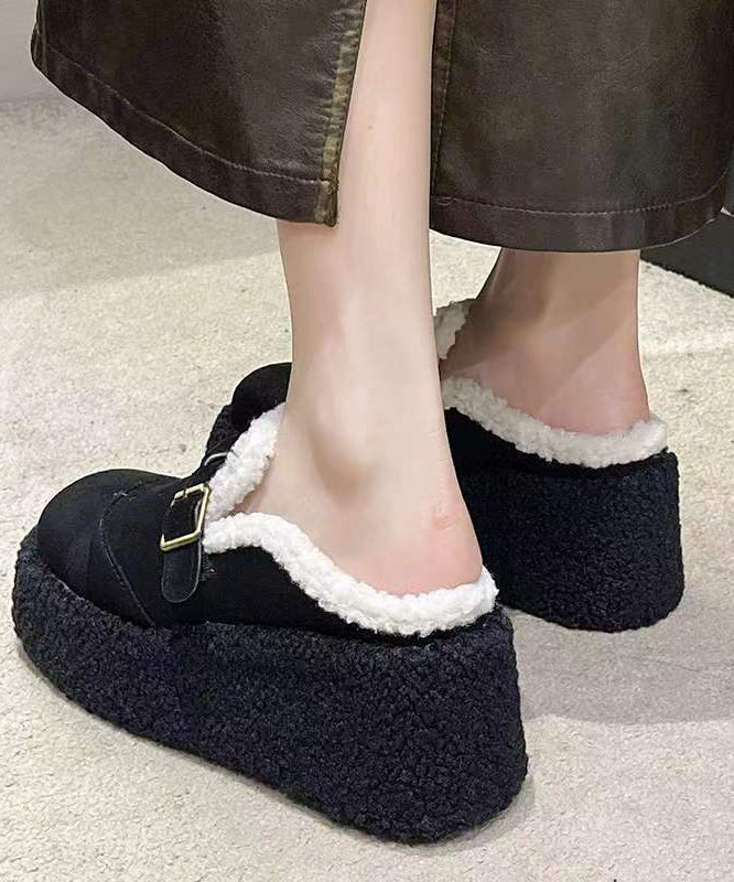 Chaussures à Talons Wedge en Suède pour Femmes 4