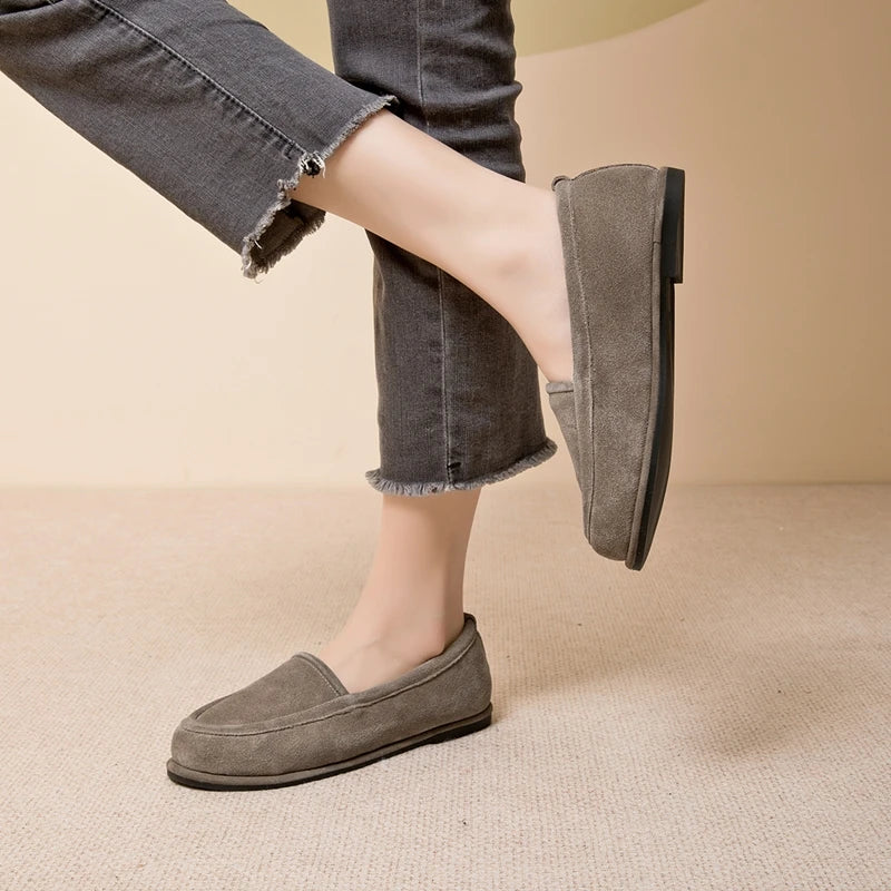 Chaussures d'hiver pour femmes Mocassins à talons bas 5