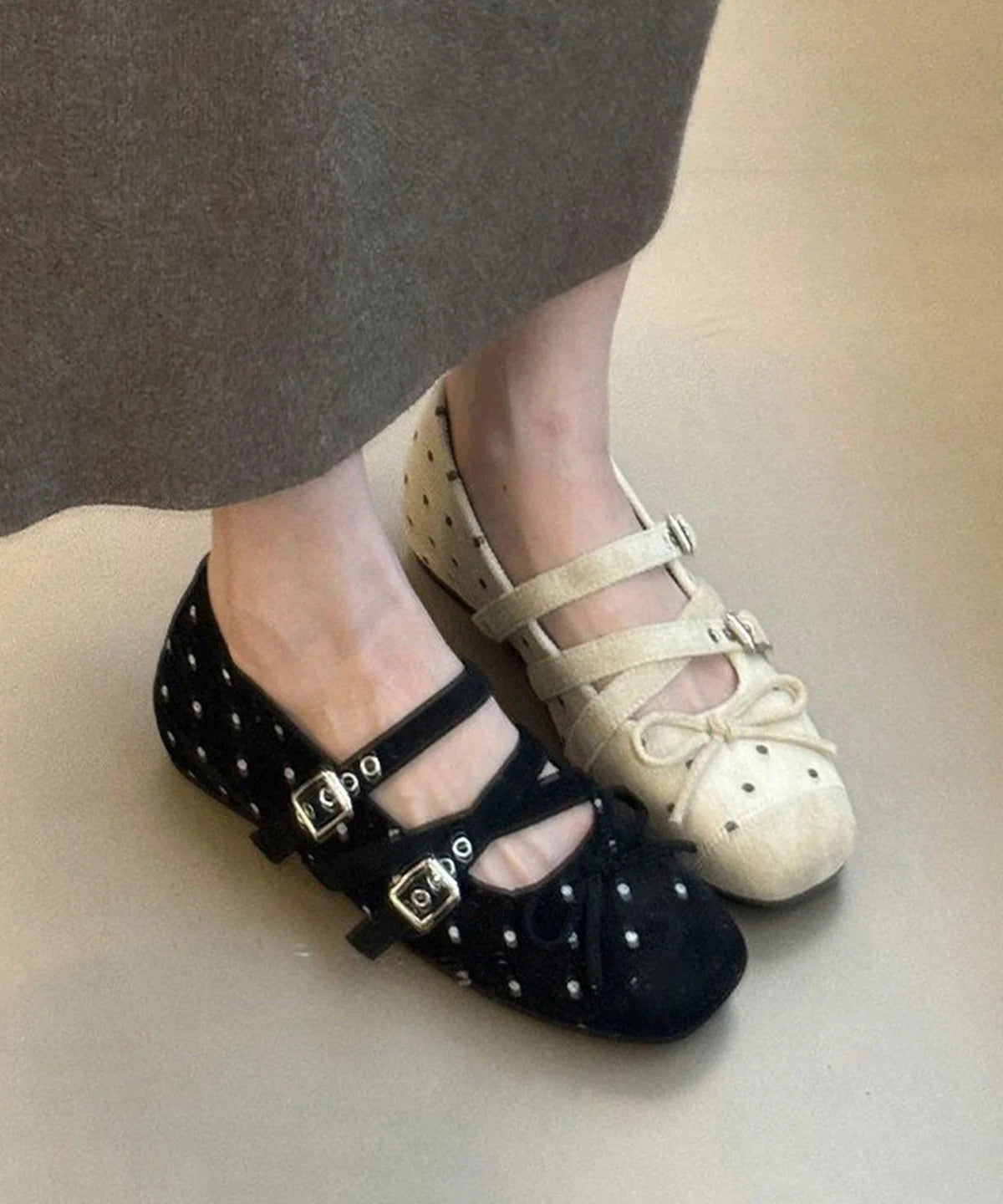 Chaussures plates à boucle et bride pour femmes 3