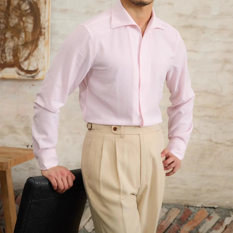 Chemise Ajustée à Micro-Carreaux pour Homme 3