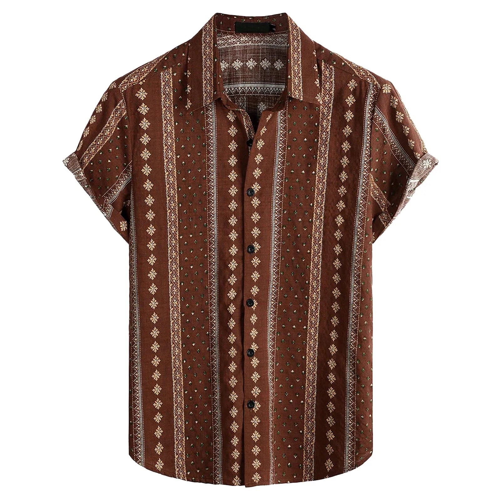 Chemise Décontractée Homme Imprimé Hawaïen Style Unique 1