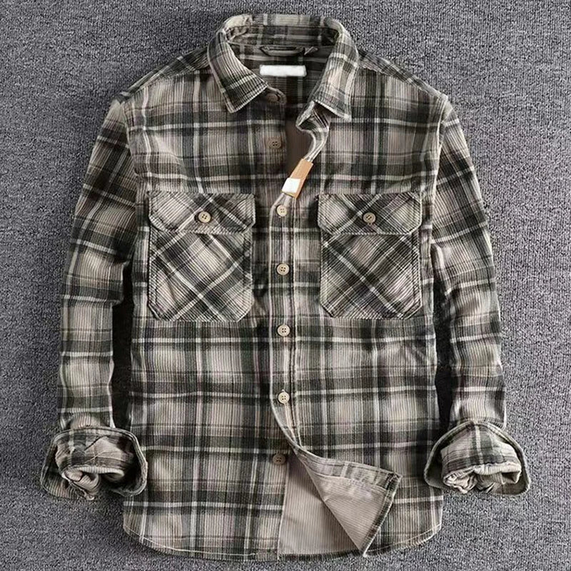 Chemise Décontractée à Carreaux pour Hommes 2