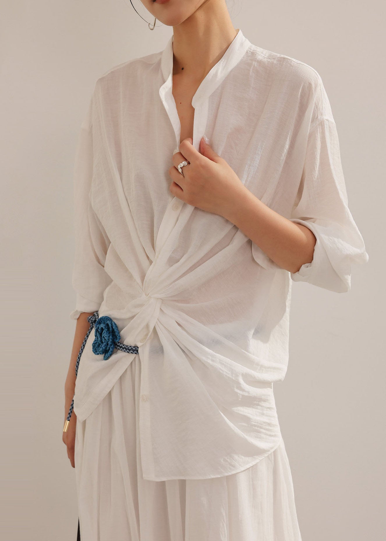 Chemise Femme Asymétrique Style Estival 1