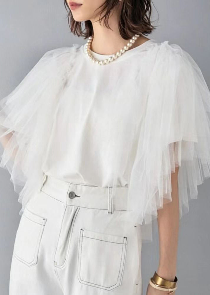 Chemise Femme Col Rond Patchwork Estivale Aérée 1