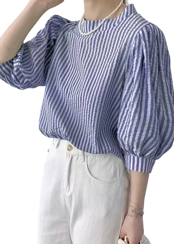 Chemise Femme Manches Bouffantes Rayée 0