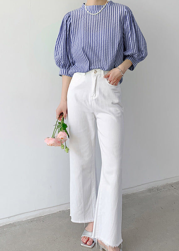Chemise Femme Manches Bouffantes Rayée 2