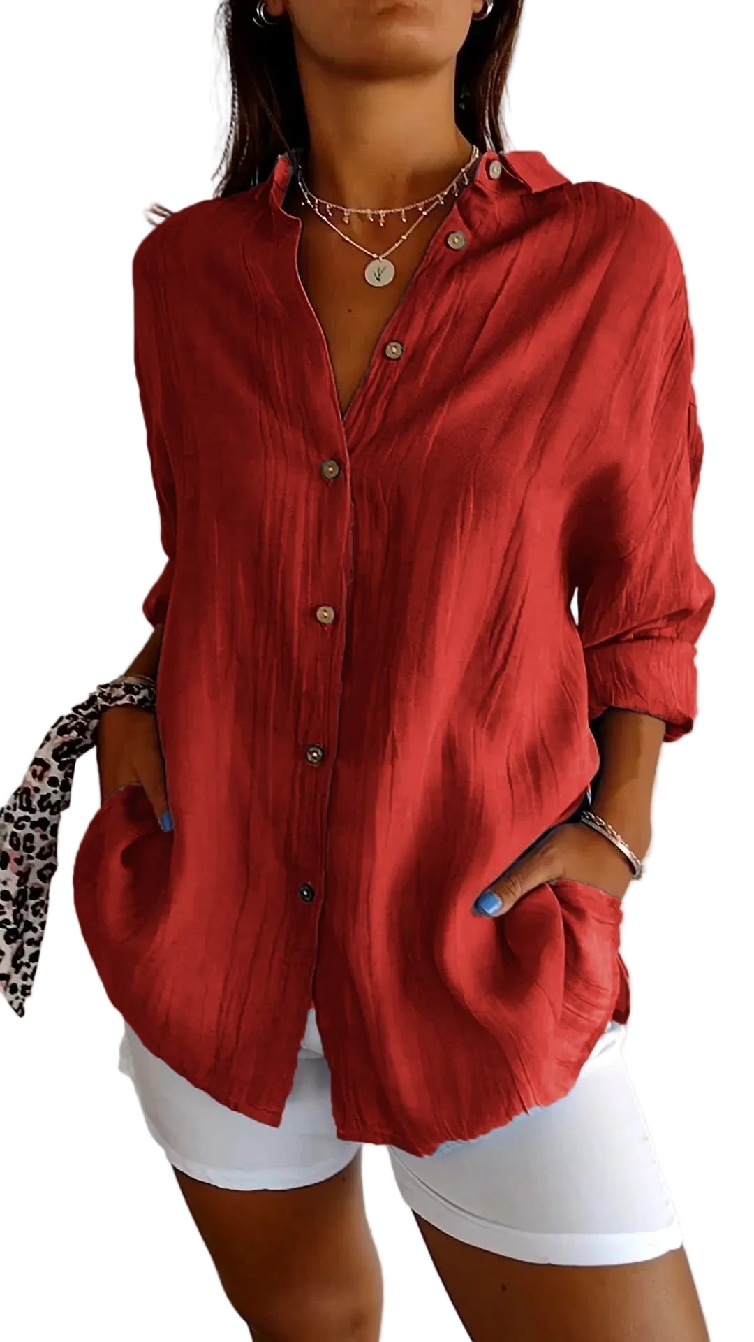 Chemise Femme Manches Longues Plissée 7