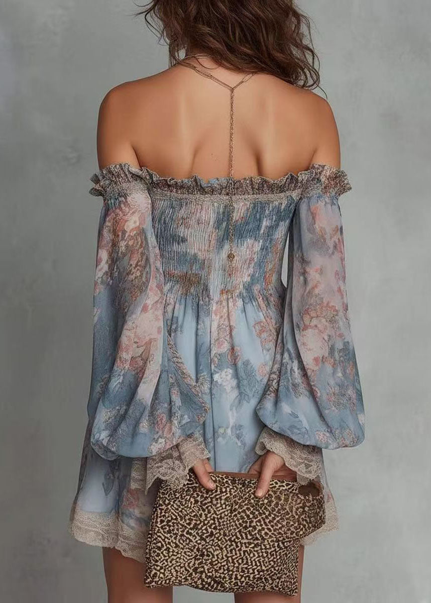 Chemise Femme Patchwork à Col Oblique Manches Longues 2
