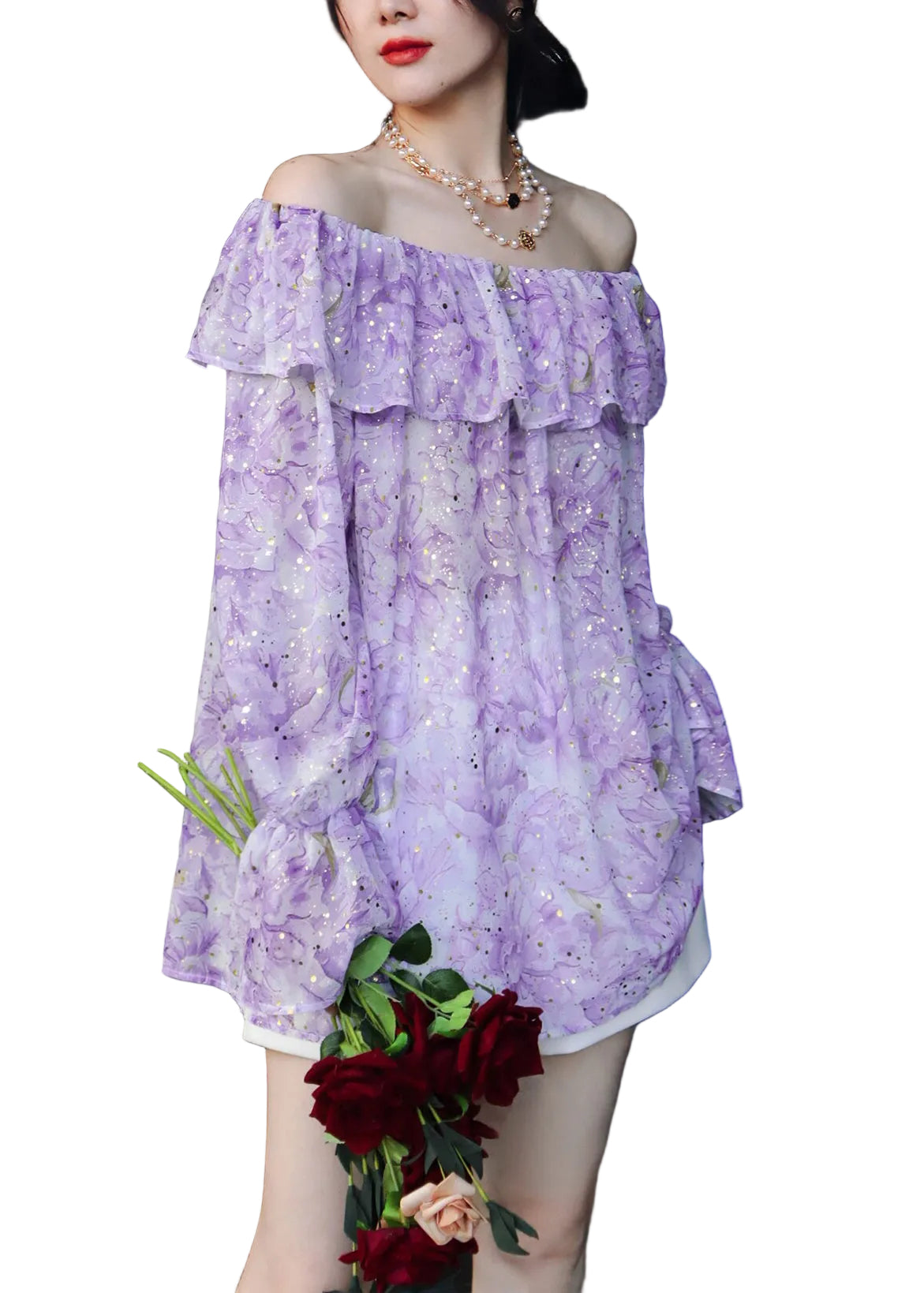 Chemise Femme Volants Style Estival Décontracté 0
