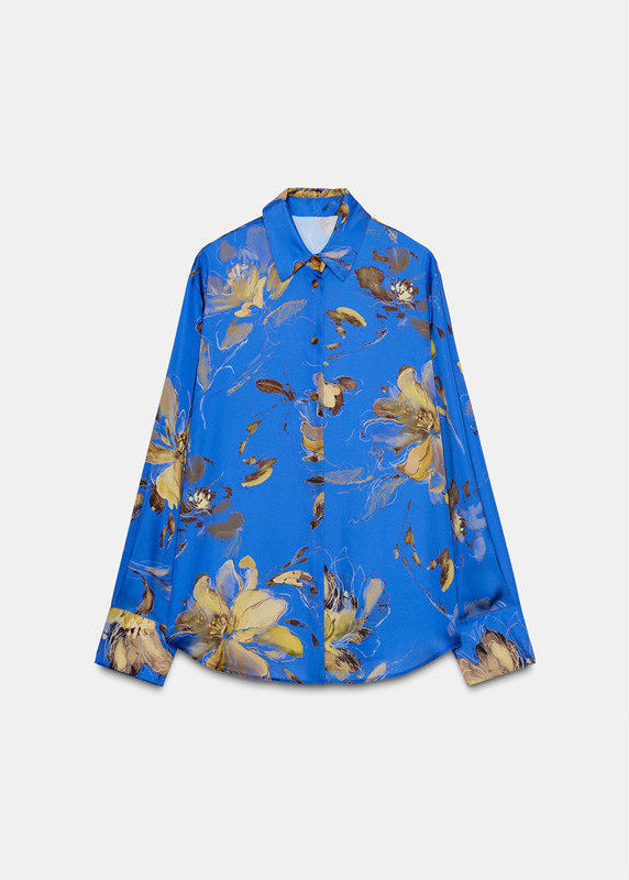 Chemise Femme à Col Claudine Imprimée Manches Longues 4